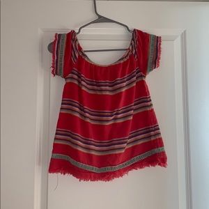 Off the should shirt